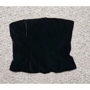VTG St. John Evening by Marie Gray BLACK Velvet Bustier Top Size 10 Silk Lined